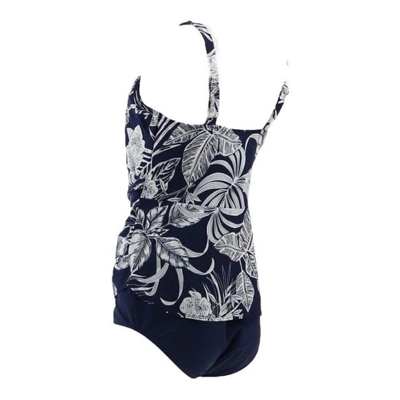 Denim & Co. Beach V-Neck Tankini with Brief - Picture 5 of 6